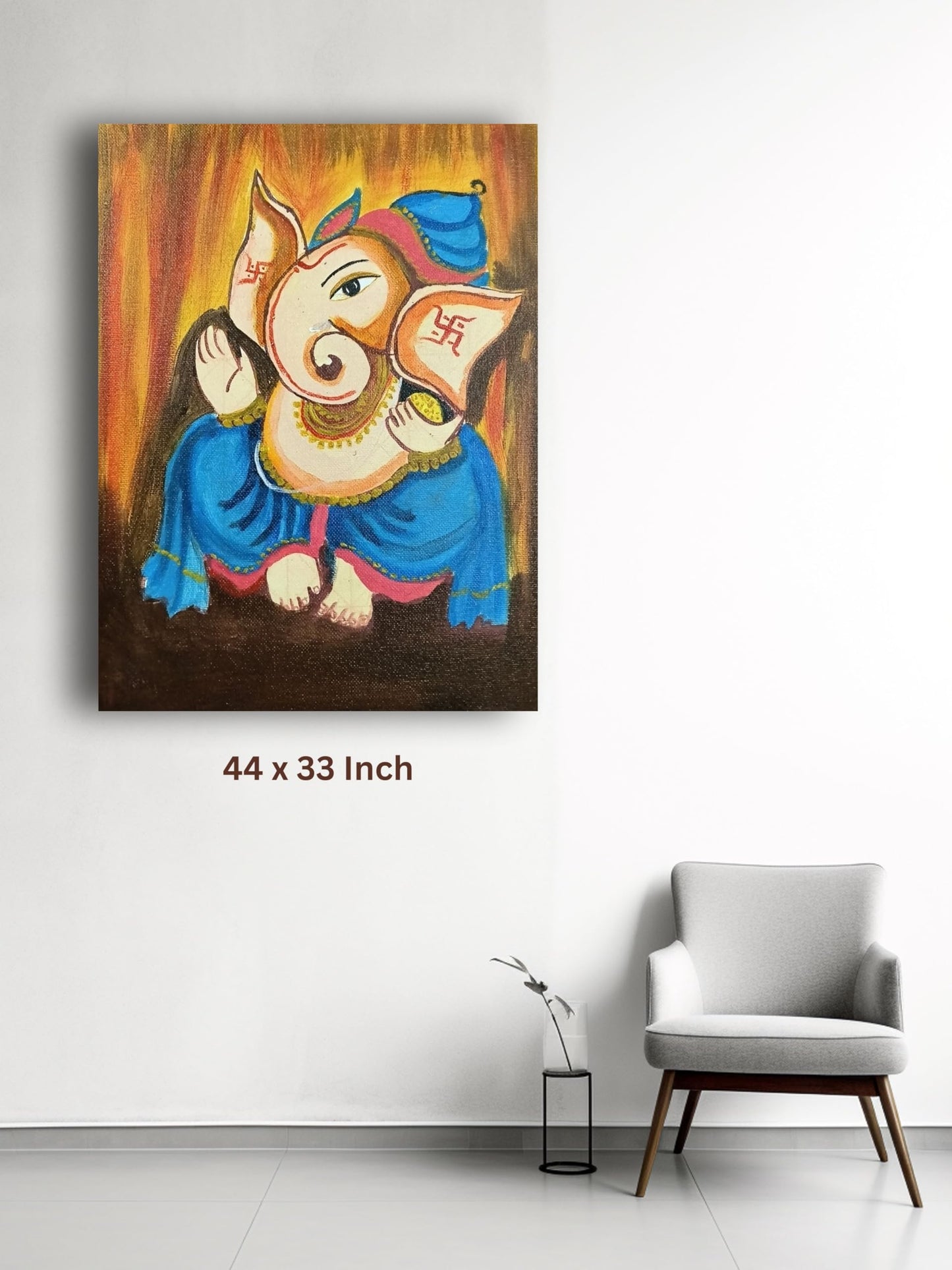 Art to Doors | Ganesh Artwork Acrylic Colour | Artist Anupam Kumari | Vertical | Art Print | Home Decor | Wall Decor | Gift Items | Wall Art