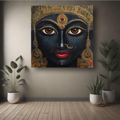 Art to Doors | Divine Goddess Statue Art | Square | Art Print | Home Decor | Wall Decor | Gifts for Women | Gifts for Men | Gift Items | Wall Art (Canvas Frame, 24x24 Inch)