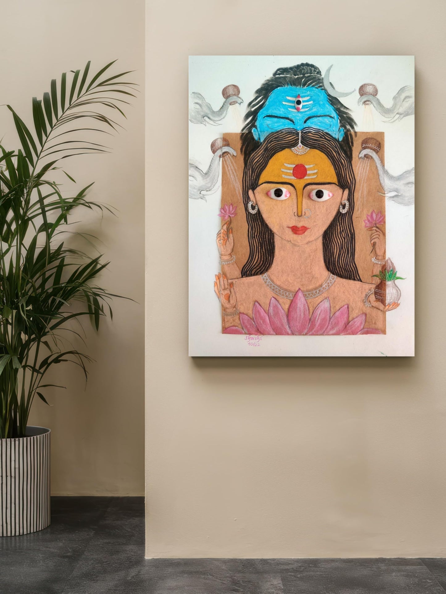 Art to Doors | Kamalatmika Durga Devi | Artist Shachi | Vertical | Art Print | Home Decor | Wall Decor | Gifts for Women | Gifts for Men | Gift Items | Wall Art