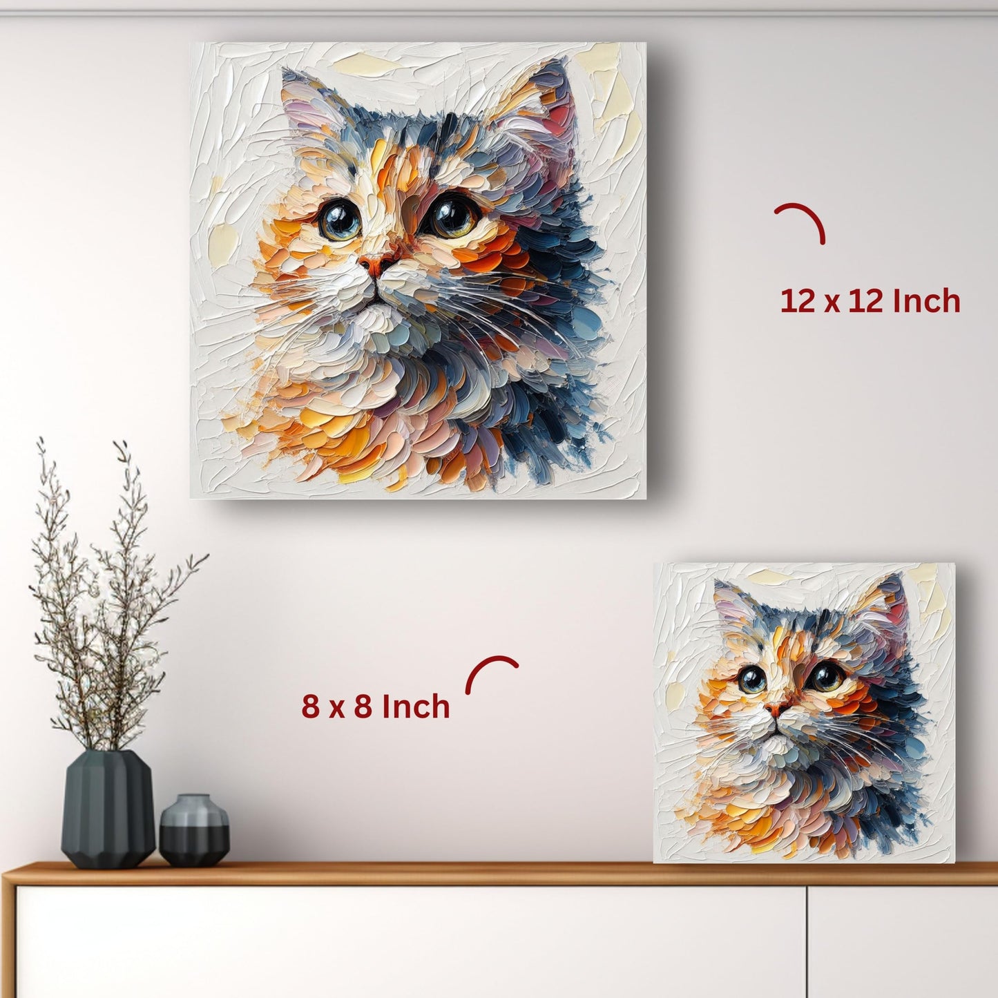 Art to Doors | Premium Cat Art Print | Square | Art Print | Home Decor | Wall Decor | Gifts for Women | Gifts for Men | Gift Items | Wall Art