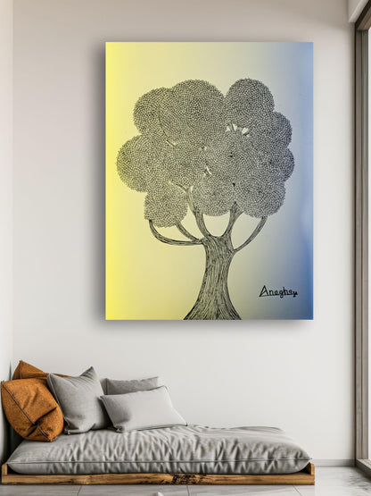 Art to Doors | Doodled Tree | Artist Anagha Sanjay Bhujbal | Vertical | Art Print | Home Decor | Wall Decor | Gifts for Women | Gifts for Men | Gift Items | Wall Art