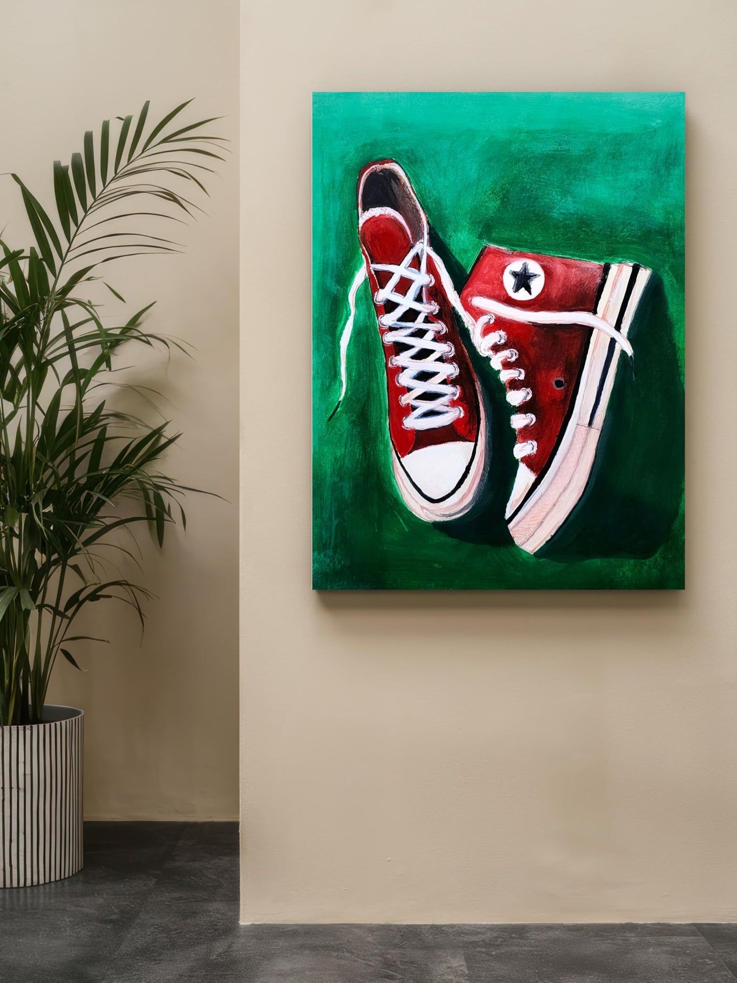 Art to Doors | Converse Shoes | Artist Fatima Akhun | Vertical | Art Print | Home Decor | Wall Decor | Gifts for Women | Gifts for Men | Gift Items | Wall Art