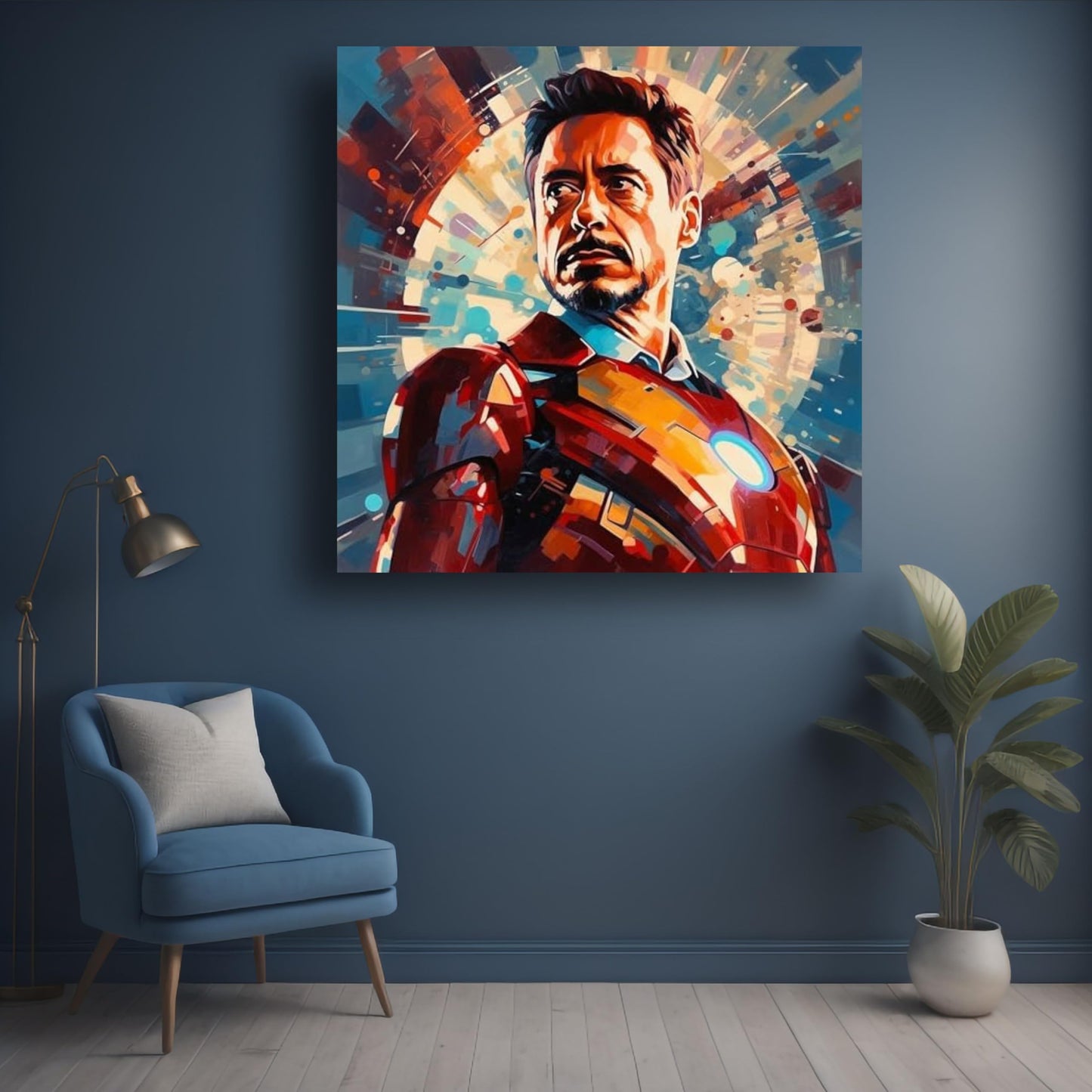 Art to Doors Iron Man: Dynamic Superhero Illustration Canvas Prints