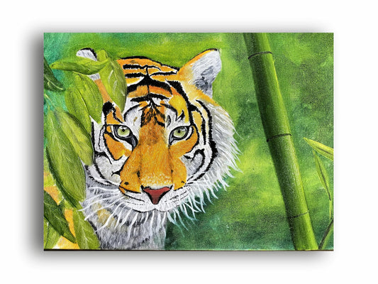 Art to Doors | Wild Life - The Tiger | Artist Sudesh Kundley | Horizontal | Art Print | Home Decor | Wall Decor | Gift Items | Wall Art