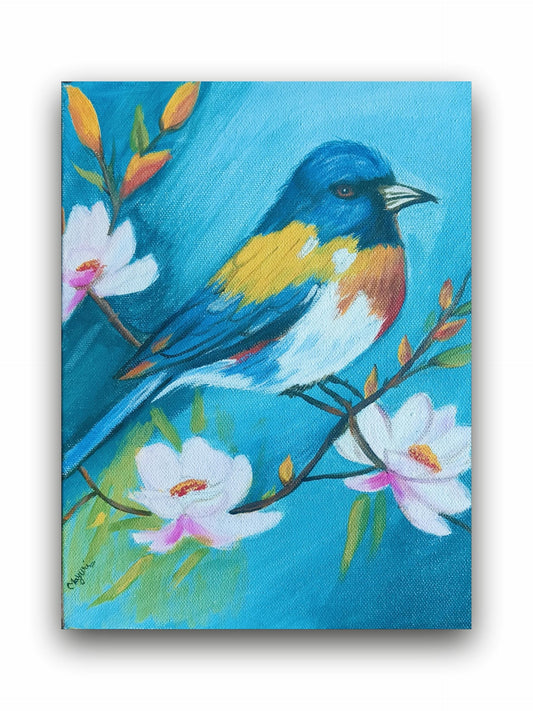 Art to Doors | Bird Acrylic Painting | Artist Mayuri Verma | Vertical | Art Print | Home Decor | Wall Decor | Gift Items | Wall Art