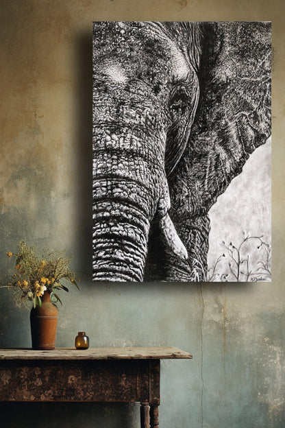 Art to Doors | Elephant | Artist Patel Mahendra Babar | Vertical | Art Print | Personalized Gift | Home Decor | Gifts | Wall Decor | Wall Paintings | Wall Art | Wall Hanging