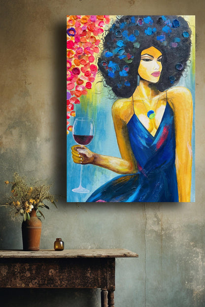 Art to Doors | Working Nine To Wine | Artist Neha Arora | Vertical | Art Print | Home Decor | Wall Decor | Gift Items | Wall Art