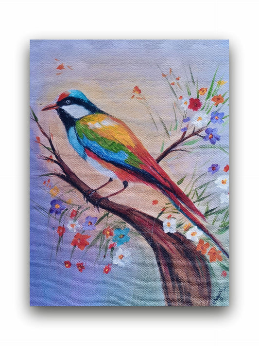 Art to Doors | Colorful Bird Painting | Artist Mayuri Verma | Vertical | Art Print | Home Decor | Wall Decor | Gift Items | Wall Art