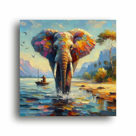 Art to Doors | Majestic Elephant Art | Square | Art Print | Home Decor | Wall Decor | Gifts for Women | Gifts for Men | Gift Items | Wall Art