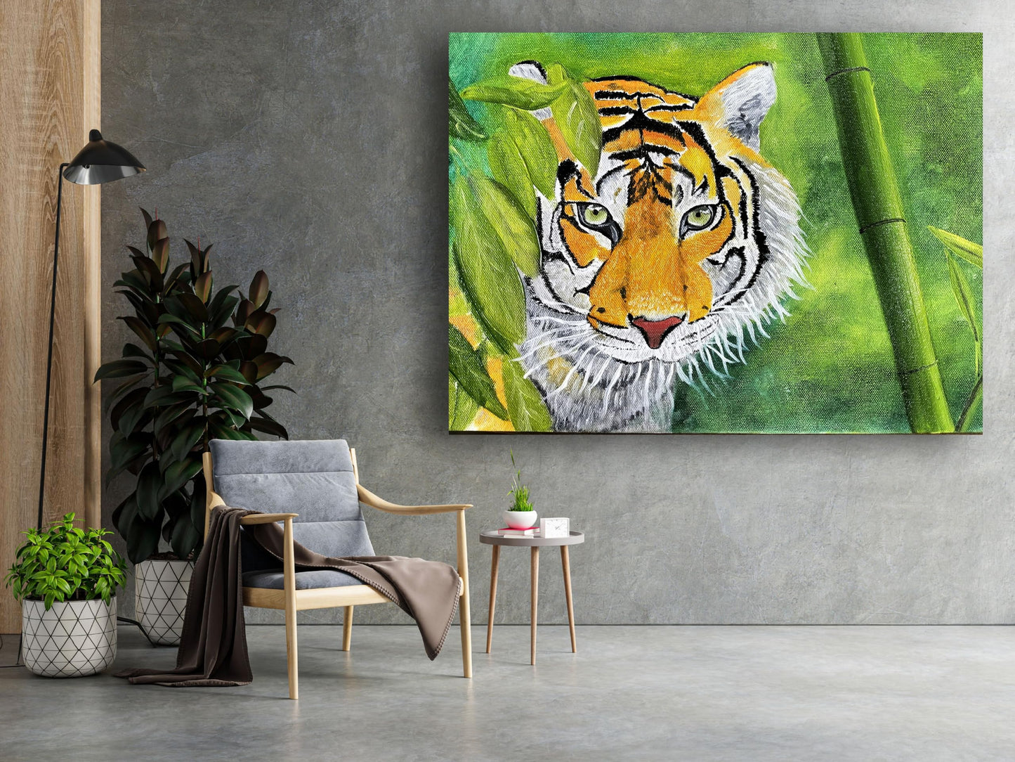 Art to Doors | Wild Life - The Tiger | Artist Sudesh Kundley | Horizontal | Art Print | Home Decor | Wall Decor | Gift Items | Wall Art