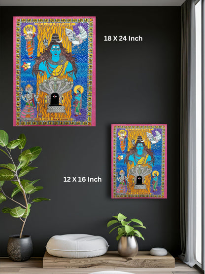 Art to Doors | Aadi Anant Shiv | Artist Supriya Mishra | Vertical | Art Print | Home Decor | Wall Decor | Gift Items | Wall Art