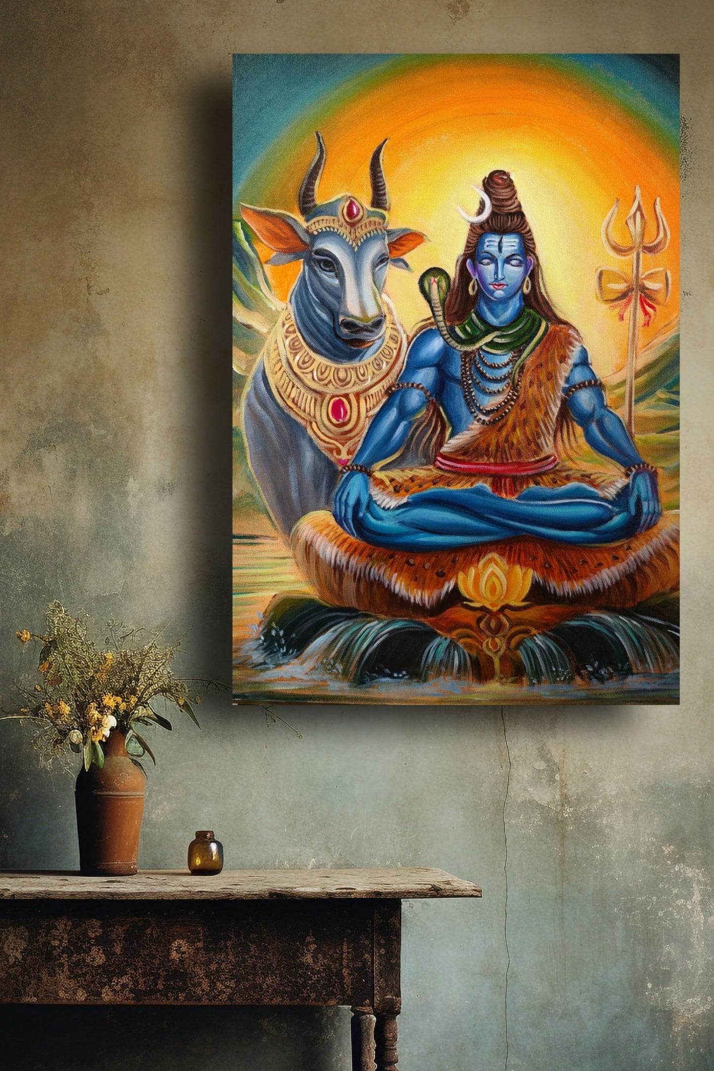 Art to Doors | Shiv Jyoti | Artist Apurba Pandit | Art Print | Gifts | Home Decor | Wall Frames | Wall Decor | Wall Paintings | Canvas Frame | Gifiting | Lord Shiva