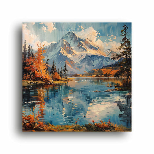 Art to Doors | Arctic Serenity Art | Square | Art Print | Home Decor | Wall Decor | Gifts for Women | Gifts for Men | Gift Items | Wall Art (Canvas Frame, 14x14 Inch)