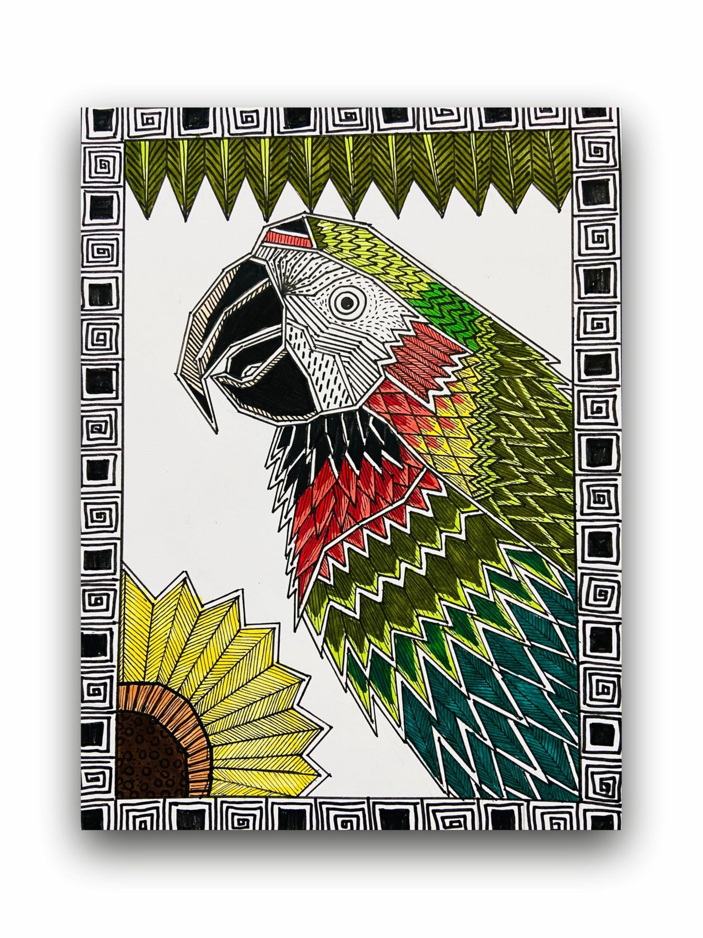 Art to Doors | Macaw Parrot | Artist Puja Kumari | Vertical | Art Print | Home Decor | Wall Decor | Gifts for Women | Gifts for Men | Gift Items | Wall Art