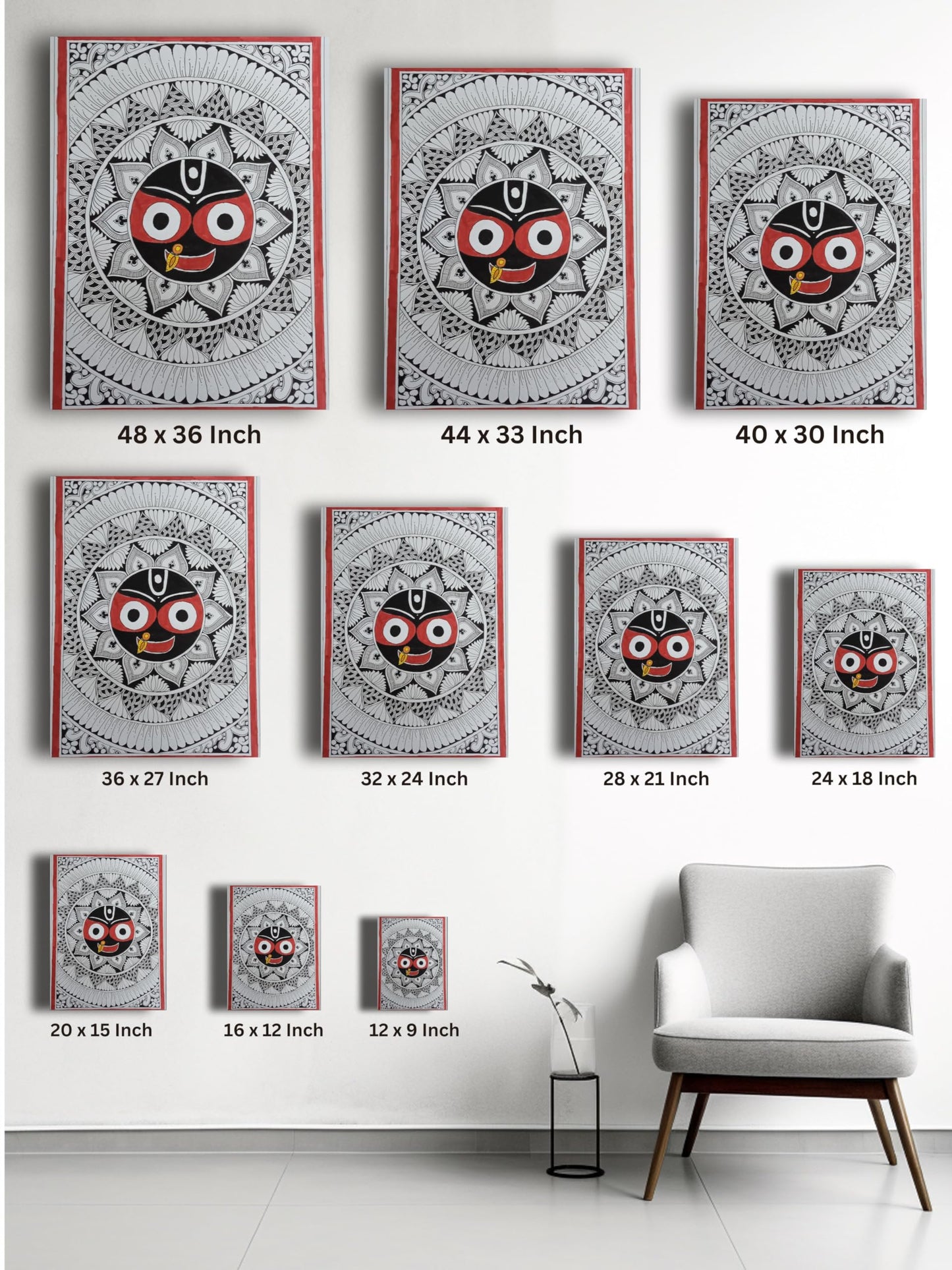 Art to Doors | Jai Jagannath | Artist Anjali Shrivastava | Vertical | Art Print | Home Decor | Wall Decor | Gifts for Women | Gifts for Men | Gift Items | Wall Art