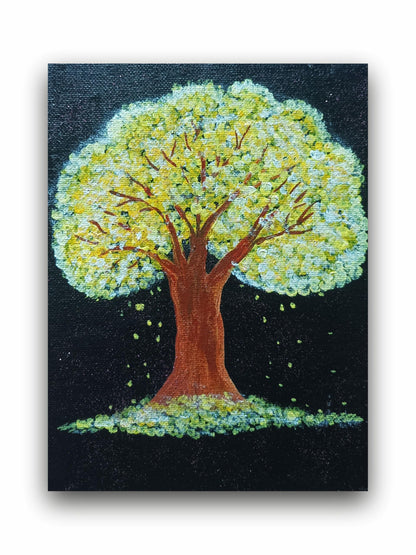 Art to Doors | Tree Painting On Canvas | Artist Asma Shabeer | Vertical | Art Prints | Home Decor | Wall Art | Gift Items | Canvas Frame