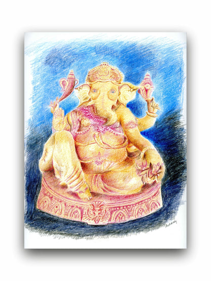 Art to Doors | Sri Ganesh | Artist Avishek Nag | Vertical | Art Print | Home Decor | Wall Decor | Gifts for Women | Gifts for Men | Gift Items | Wall Art