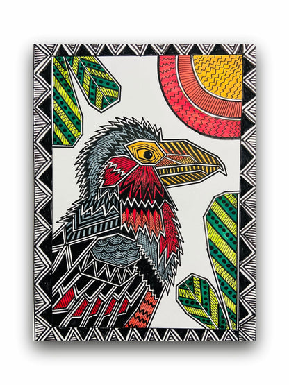 Art to Doors | Bearded Barbet | Artist Puja Kumari | Vertical | Art Print | Home Decor | Wall Decor | Gifts for Women | Gifts for Men | Gift Items | Wall Art