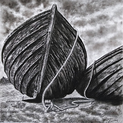 Art to Doors | Boat on the silent mode | Artist Patel Mahendra babar | Square | Art Print | Home Decor | Gifts | Wall Decor | Wall Paintings | Wall Art | Wall Hanging